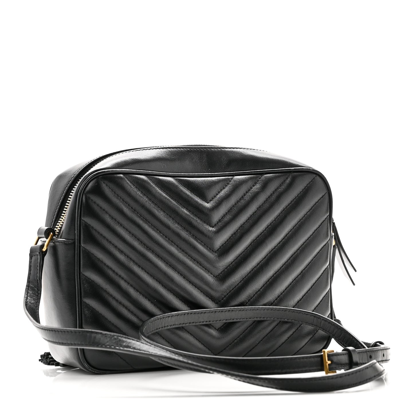 Calfskin Matelasse Monogram Lou Camera Bag Black