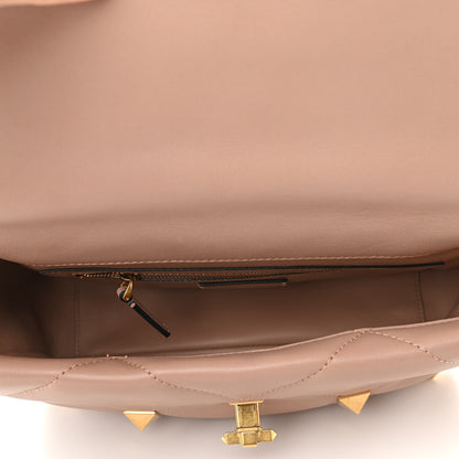 Valentino Garavani Nappa Large Roman Stud Shoulder Bag Rose Cannelle 5 of 9