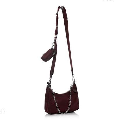 Prada Tessuto Nylon Re-Edition 2005 Shoulder Bag Granato 4 of 14