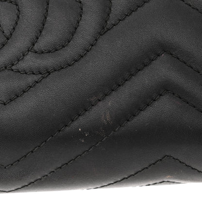 Gucci Calfskin Matelasse GG Marmont Chain Wallet Black 22 of 22