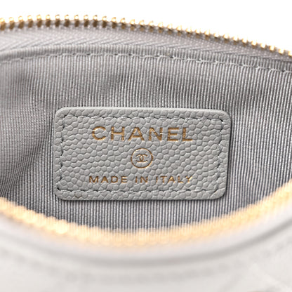Chanel Caviar Quilted Small Cosmetic Case Grey 6 of 8