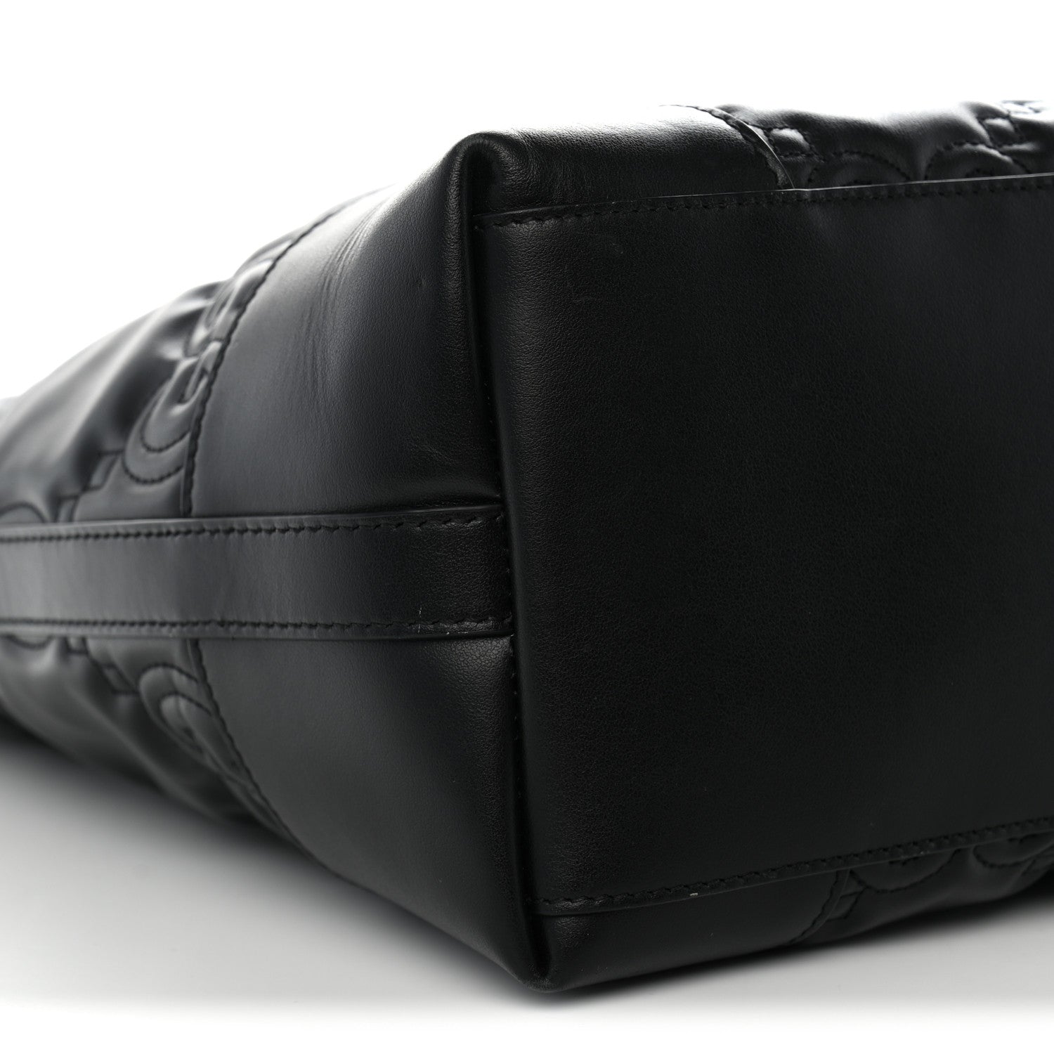 Gucci Calfskin GG Matelasse Medium Ophidia Shopping Tote Black 8 of 10