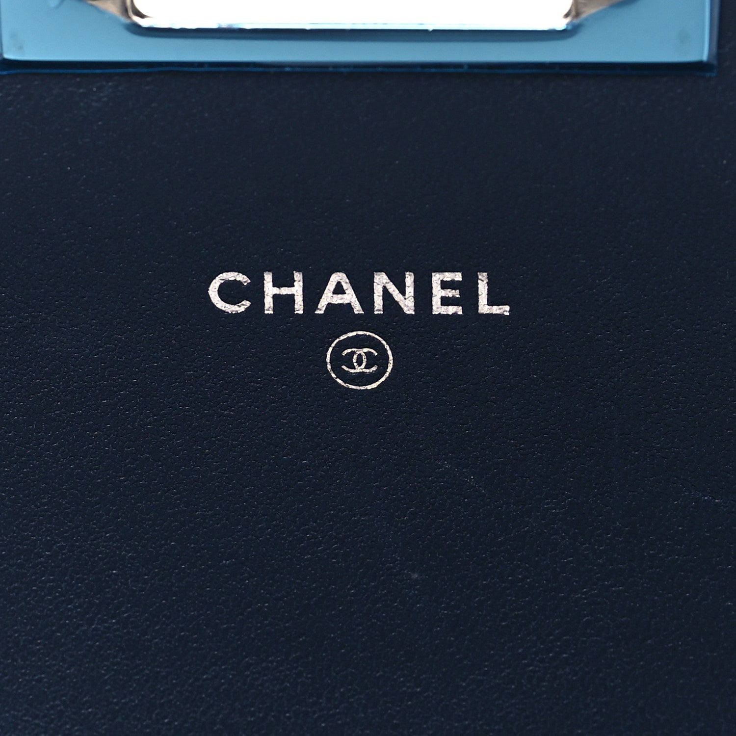 Chanel Lambskin Quilted Golden Class Clutch with Chain Navy Blue 7 of 10
