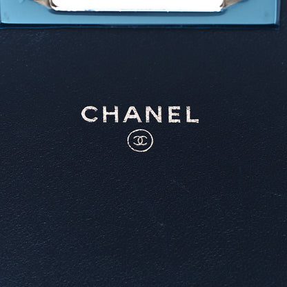 Chanel Lambskin Quilted Golden Class Clutch with Chain Navy Blue 7 of 10
