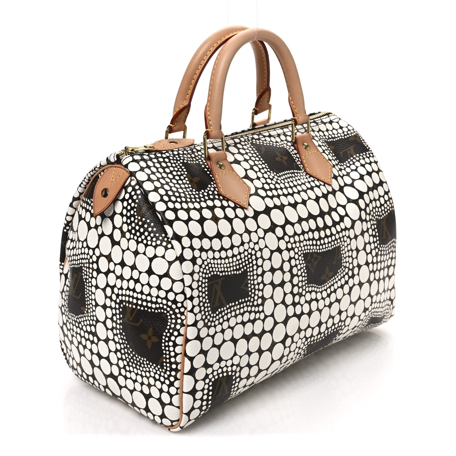 Louis Vuitton Monogram Kusama Town Speedy 30 White 3 of 10