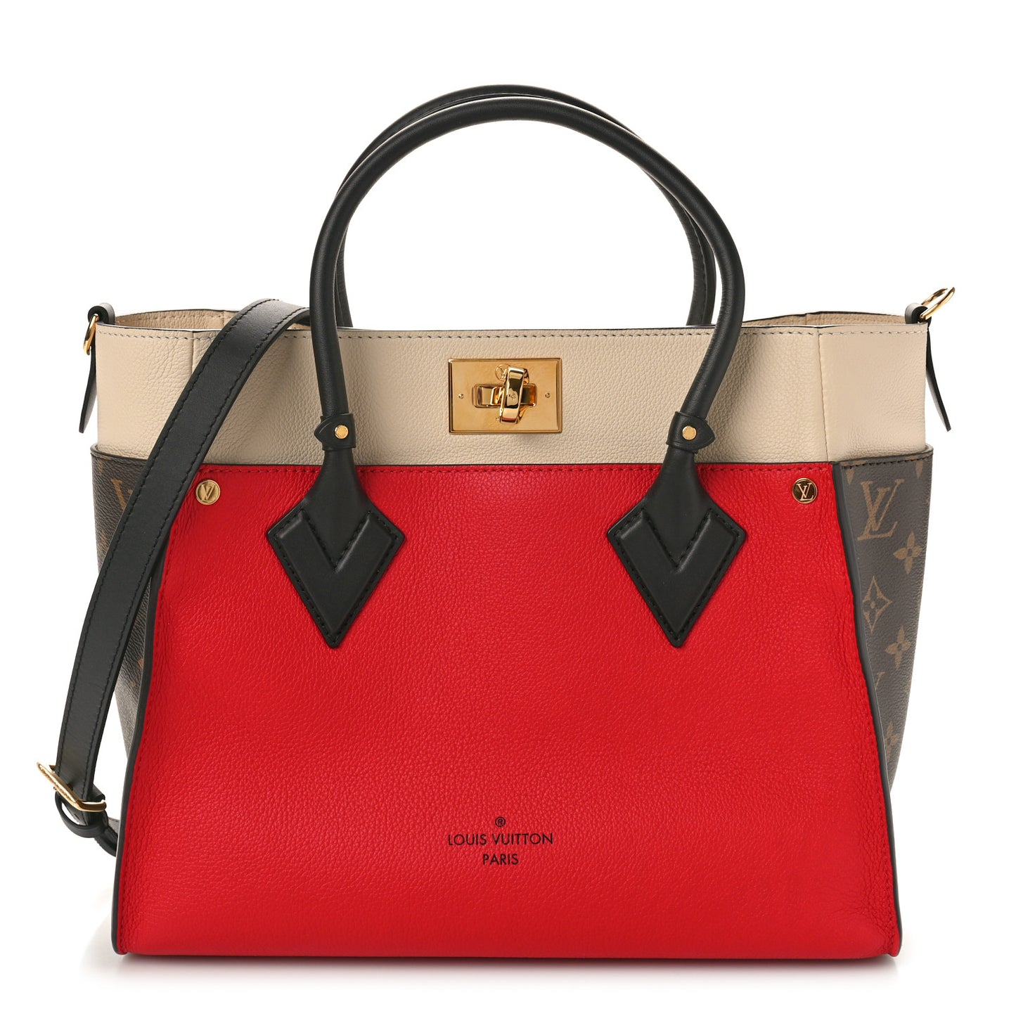 Calfskin Monogram On My Side Pirate Red