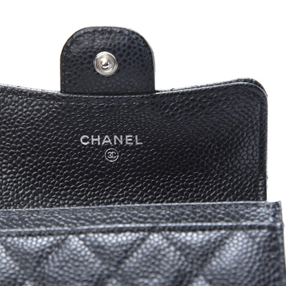 Chanel Caviar Quilted Flap Card Holder Wallet Black 6 of 13