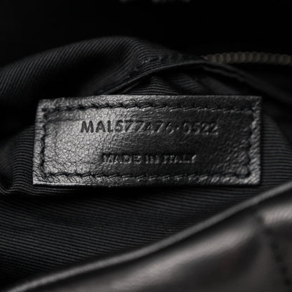 Saint Laurent Lambskin Quilted Small Loulou Puffer Monogram Chain Satchel Black 8 of 11