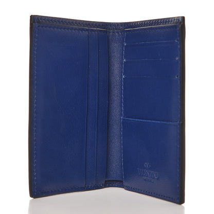 Valentino Garavani Vitello Rockstud Bi-Fold Wallet Blue 5 of 9