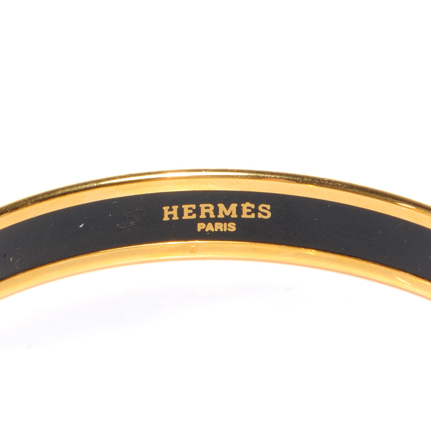 Hermes Enamel Narrow Printed Bracelet 70 Orange 4 of 5