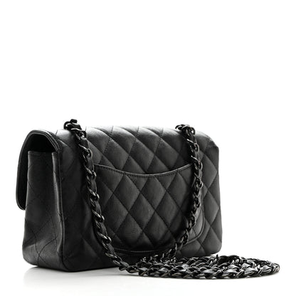 Chanel Crumpled Calfskin Quilted Mini Rectangular Flap So Black 2 of 10