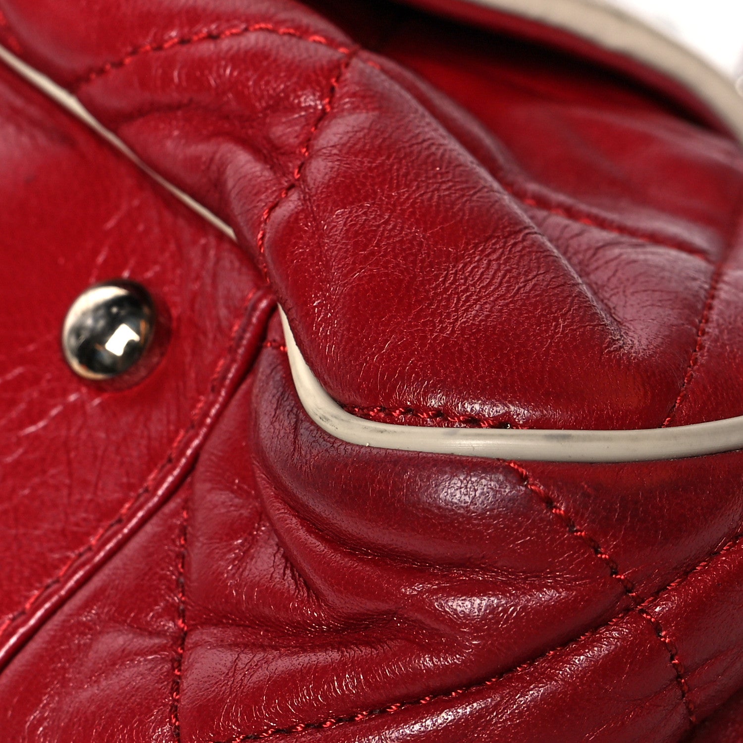Chanel Lambskin Quilted East West Accordion Flap Light Bordeaux 10 of 15