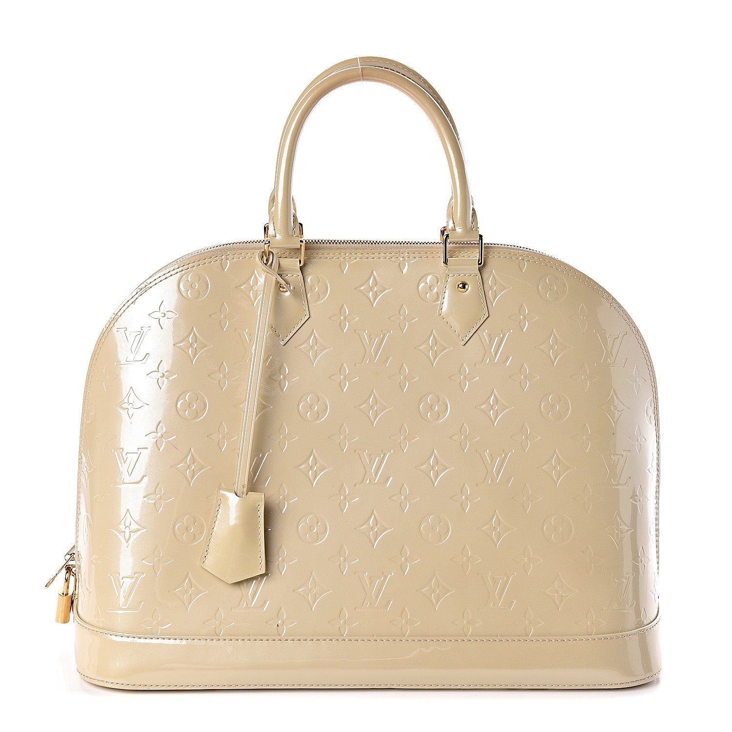Louis Vuitton Vernis Alma MM Blanc Corail 2 of 13