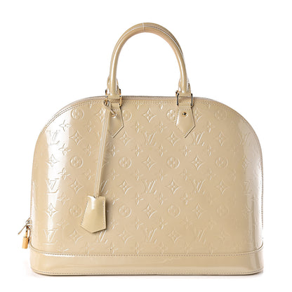 Louis Vuitton Vernis Alma MM Blanc Corail 2 of 13