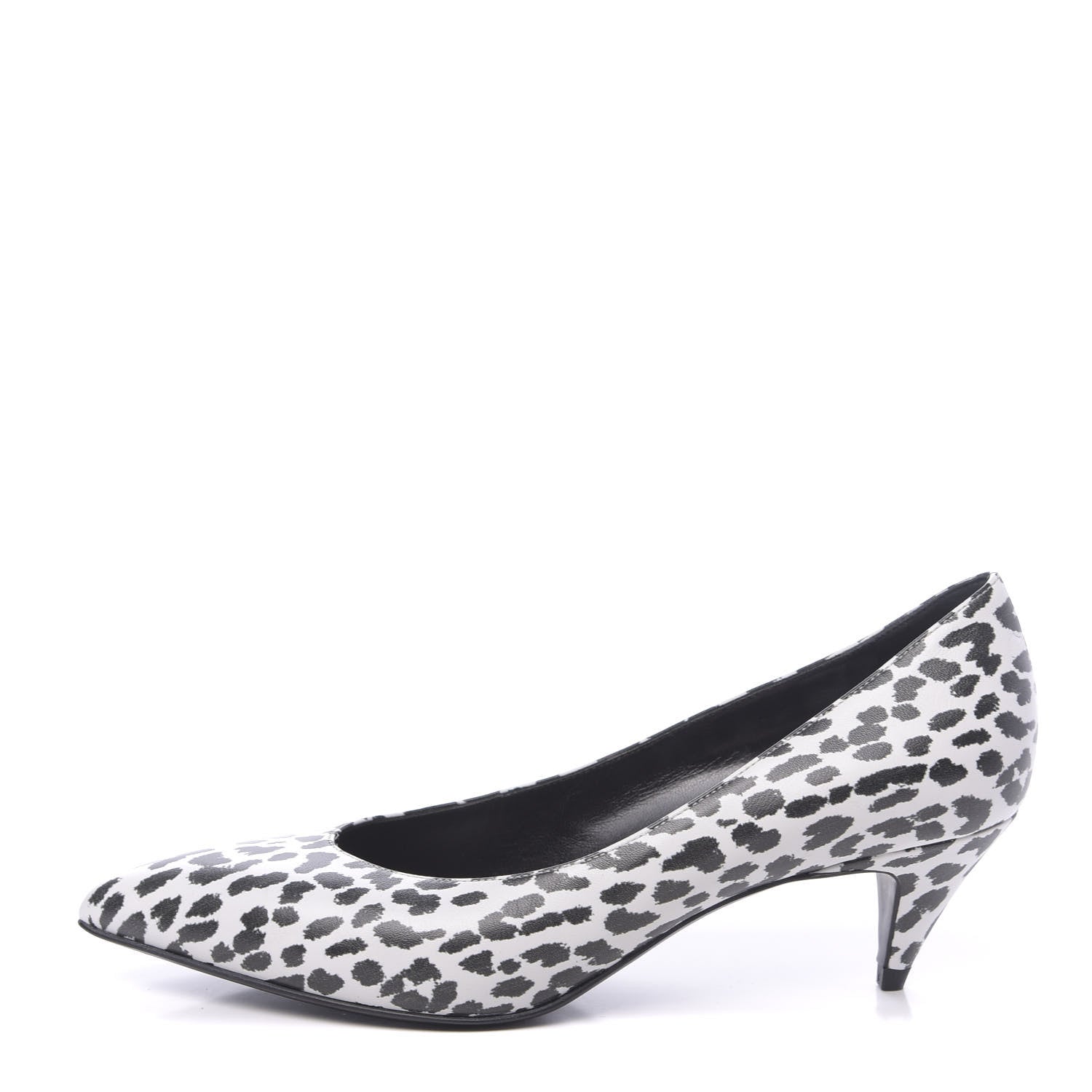 Saint Laurent Soft Calfskin Baby Cat Paris 50 Pumps 35.5 Bianco White Black 1 of 10