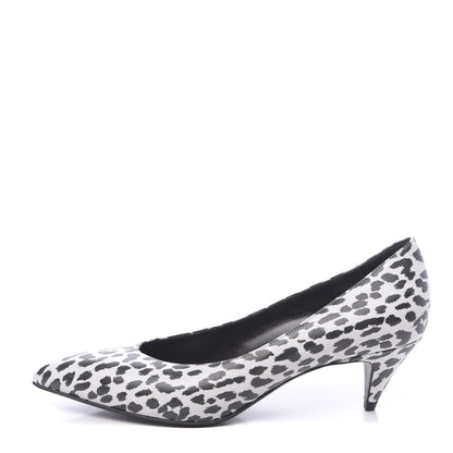 Saint Laurent Soft Calfskin Baby Cat Paris 50 Pumps 35.5 Bianco White Black 1 of 10