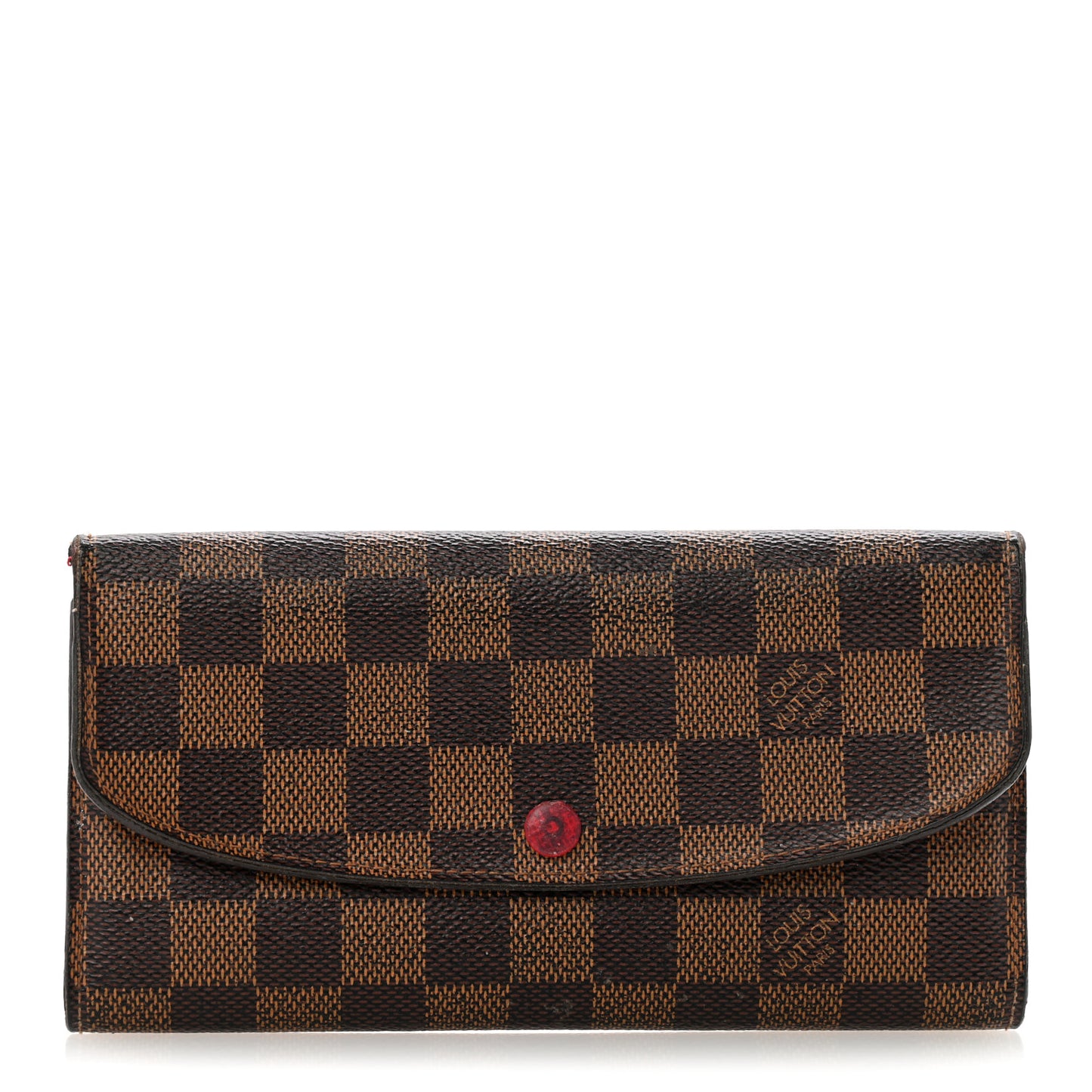 Damier Ebene Emilie Wallet Red
