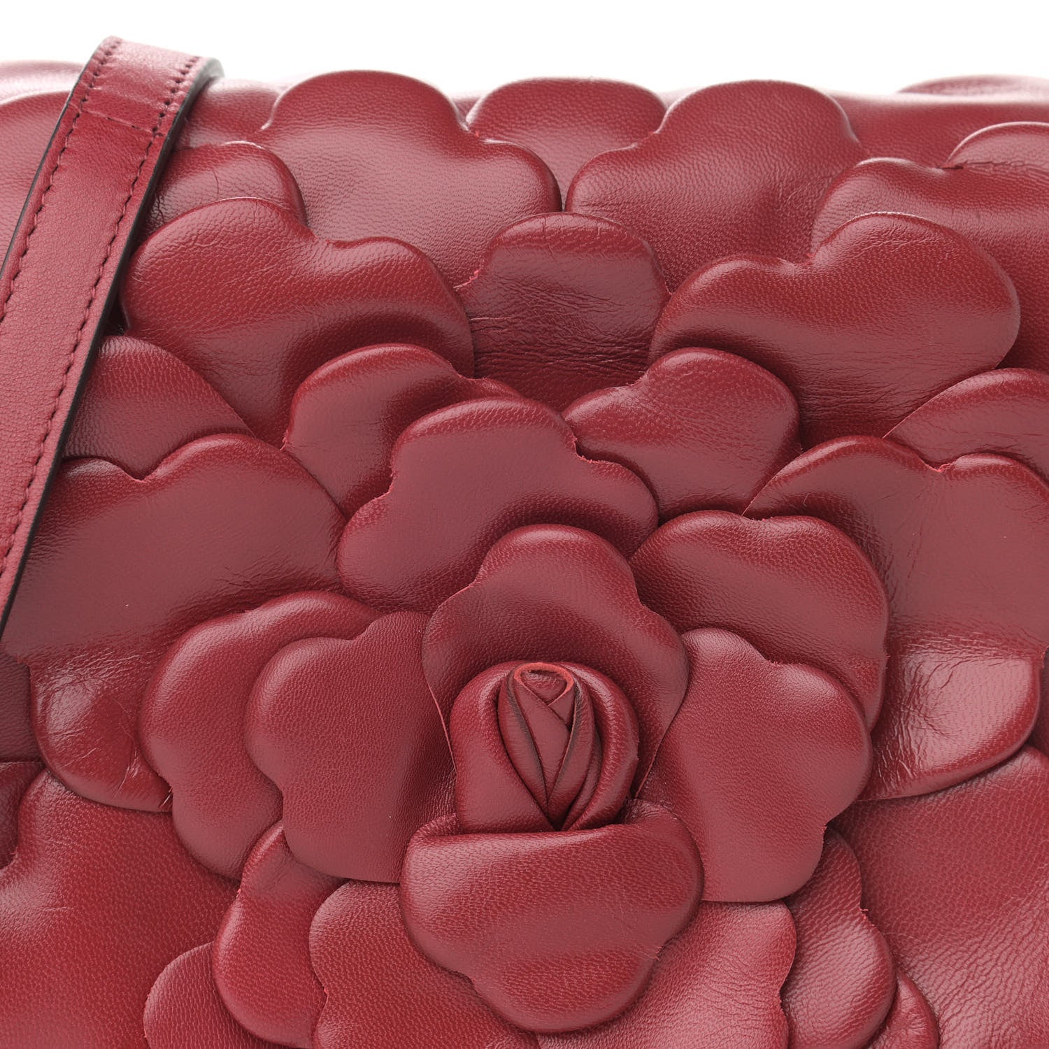 Valentino Garavani Nappa Atelier 03 Rose Edition Small Flap Crossbody Bag Cerise 8 of 11