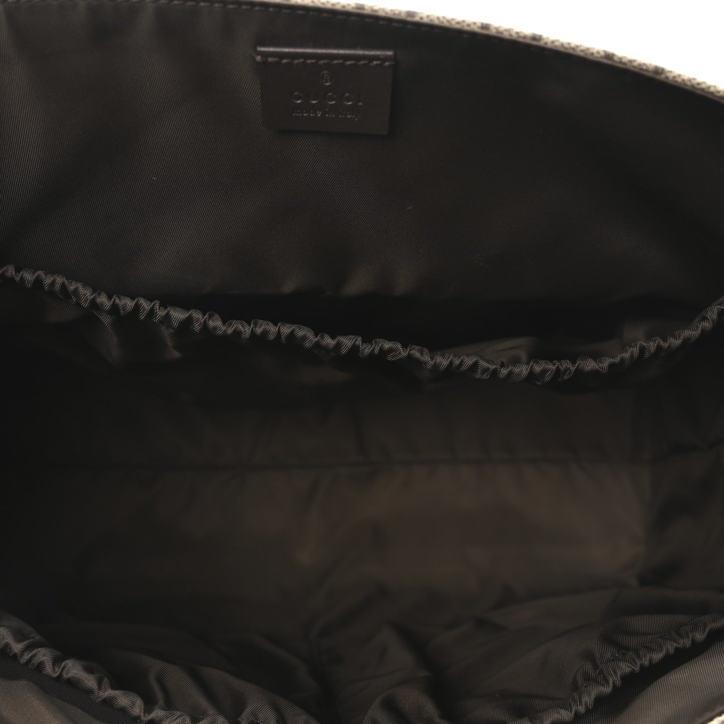 GG Plus Monogram Messenger Diaper Bag Dark Brown