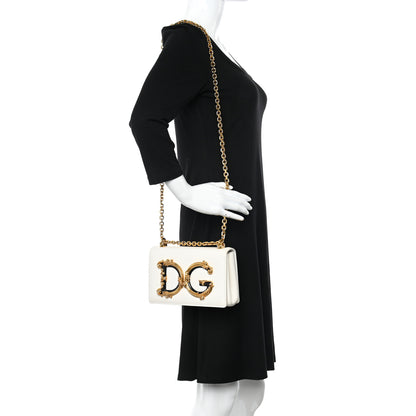 Dolce & Gabbana Nappa DG Girls Shoulder Bag White 2 of 22