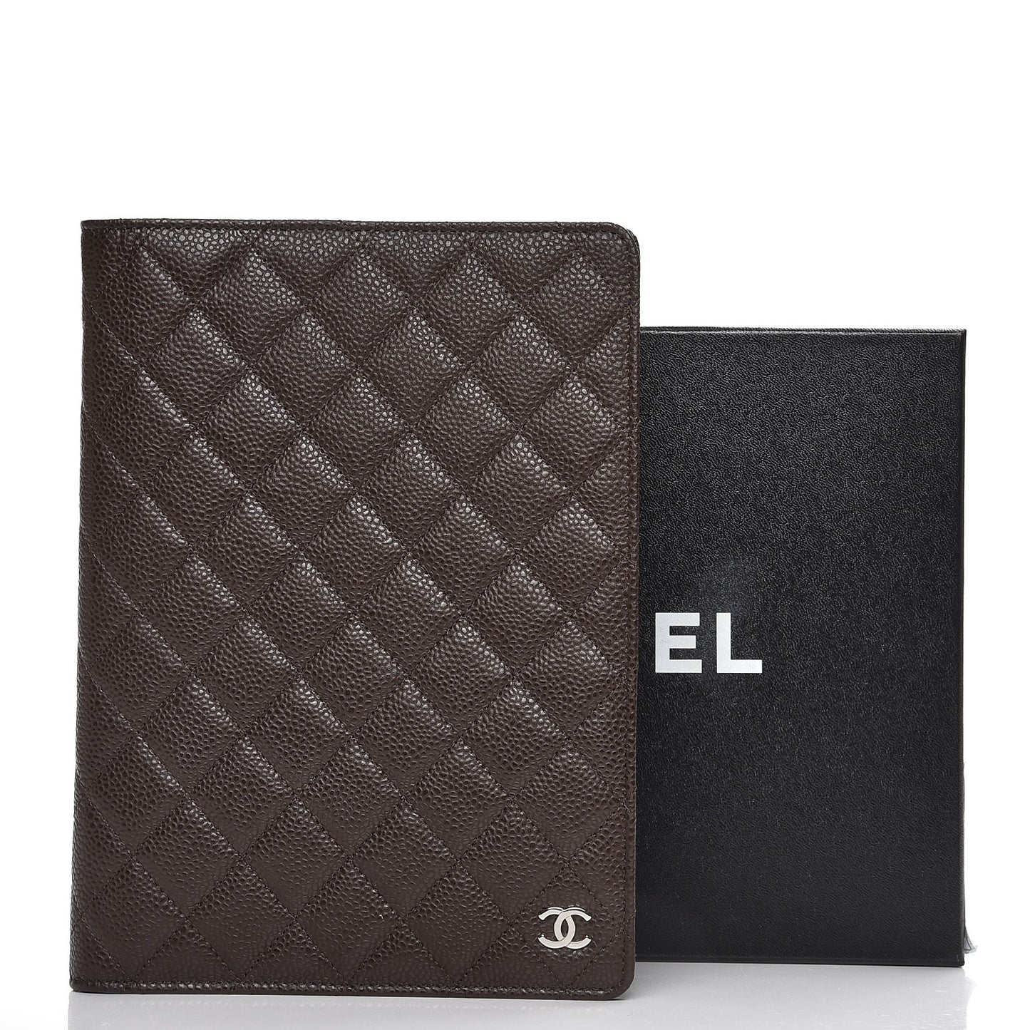 Caviar Quilted Notebook Agenda Cover Brown