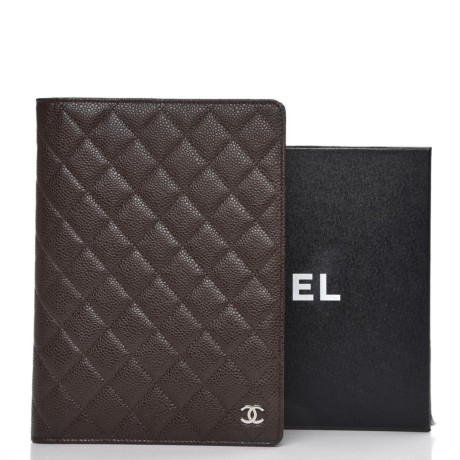 Chanel Caviar Quilted Notebook Agenda Cover Brown 8 of 9