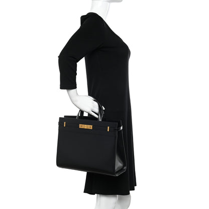 Saint Laurent Calfskin Small Manhattan Shopper Tote Black 2 of 12