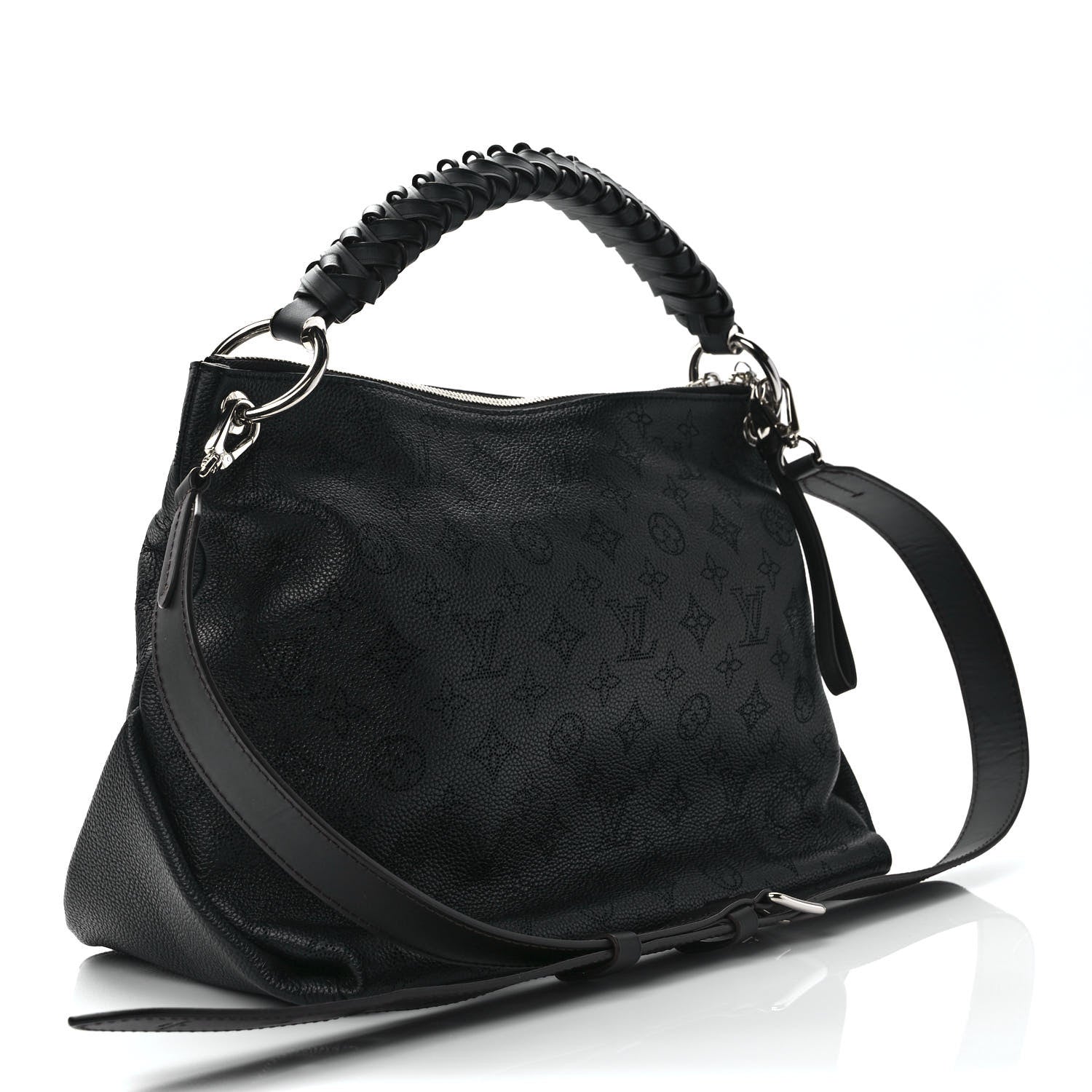 Louis Vuitton Mahina Beaubourg Hobo MM Black 3 of 11