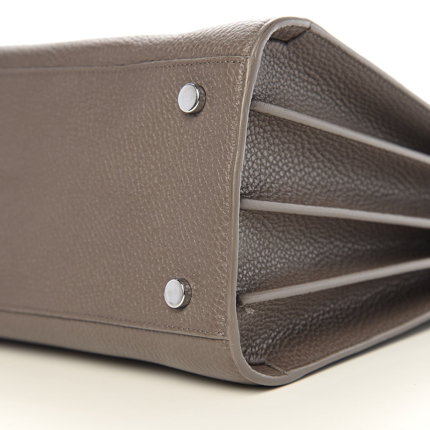 Grained Calfskin Small Sac De Jour Fog