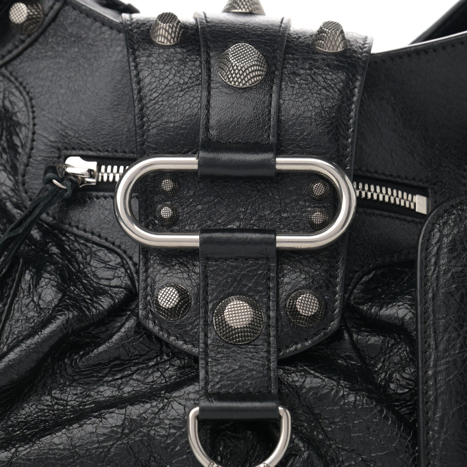 Balenciaga Agneau Arena Medium Le Cagole Shoulder Bag Black 7 of 11