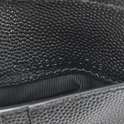 Saint Laurent Grain De Poudre Monogram Monochrome Bifold Wallet Black 9 of 10