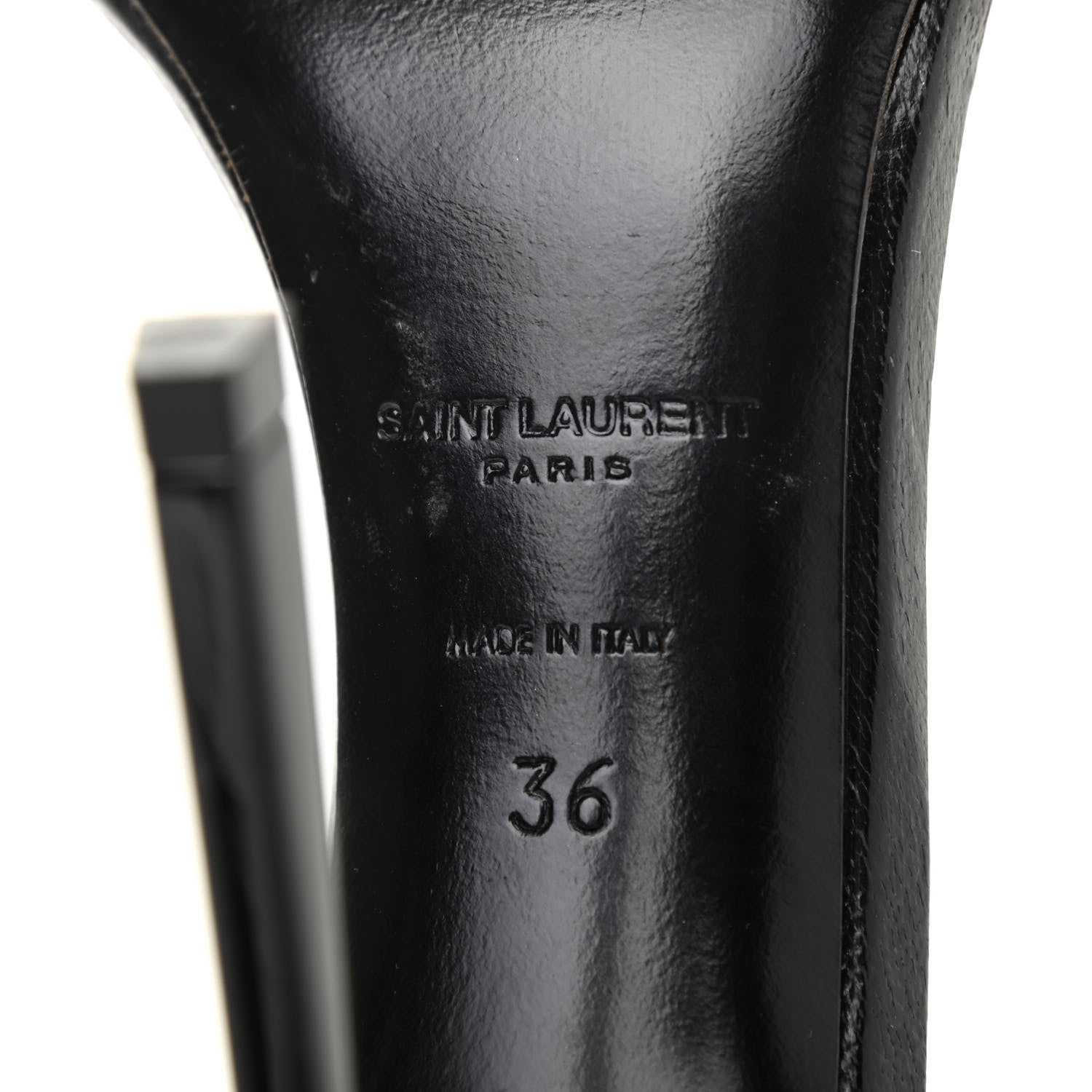 Saint Laurent Feather Embellished Calfskin Talitha Ankle-Wrap Sandals 36 Black White 7 of 12