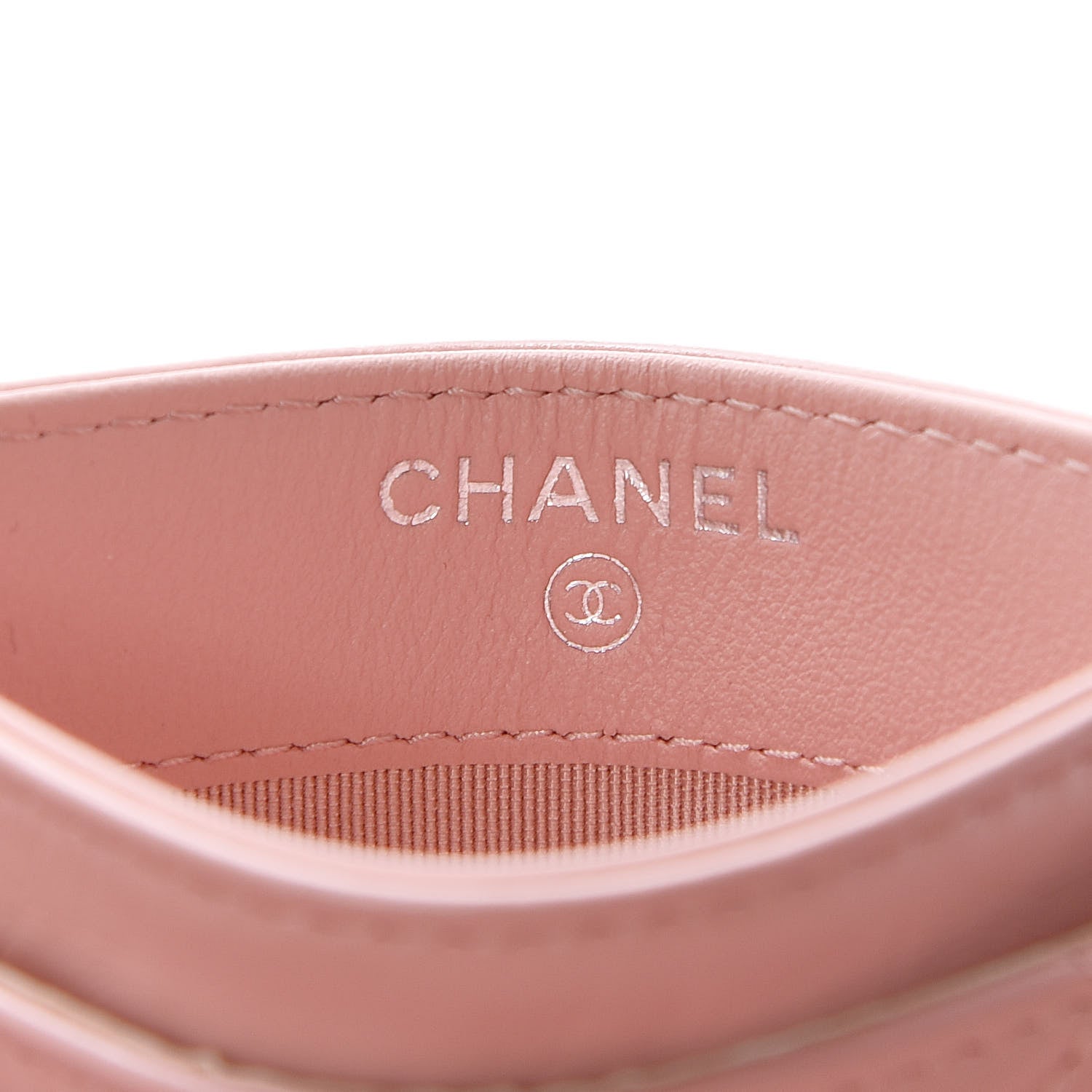 Chanel Aged Calfskin Quilted Gabrielle Card Holder Wallet Light Pink 8 of 11