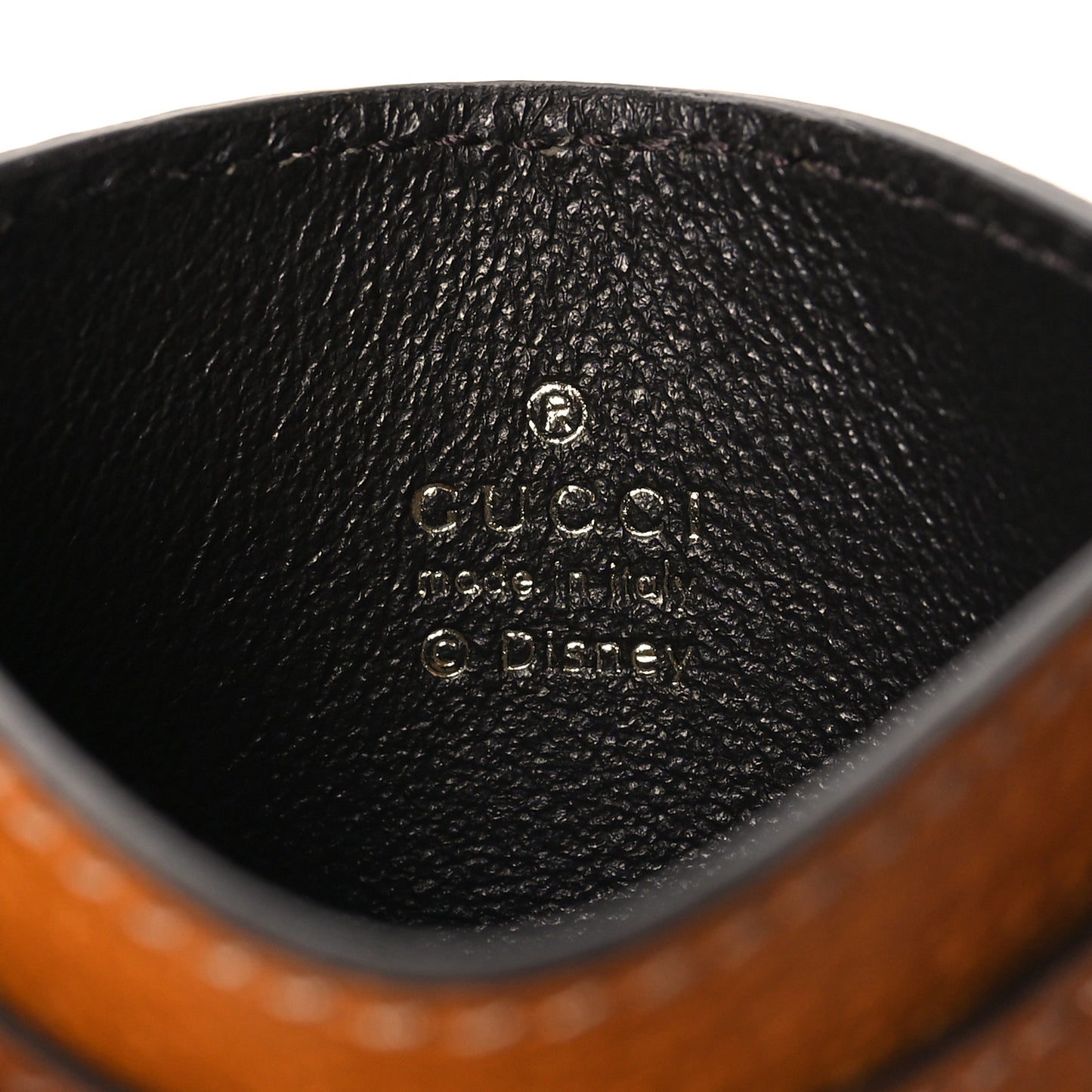 X DISNEY Mini Vintage GG Supreme Monogram Mickey Mouse Card Holder Beige Vintage Sun Oil