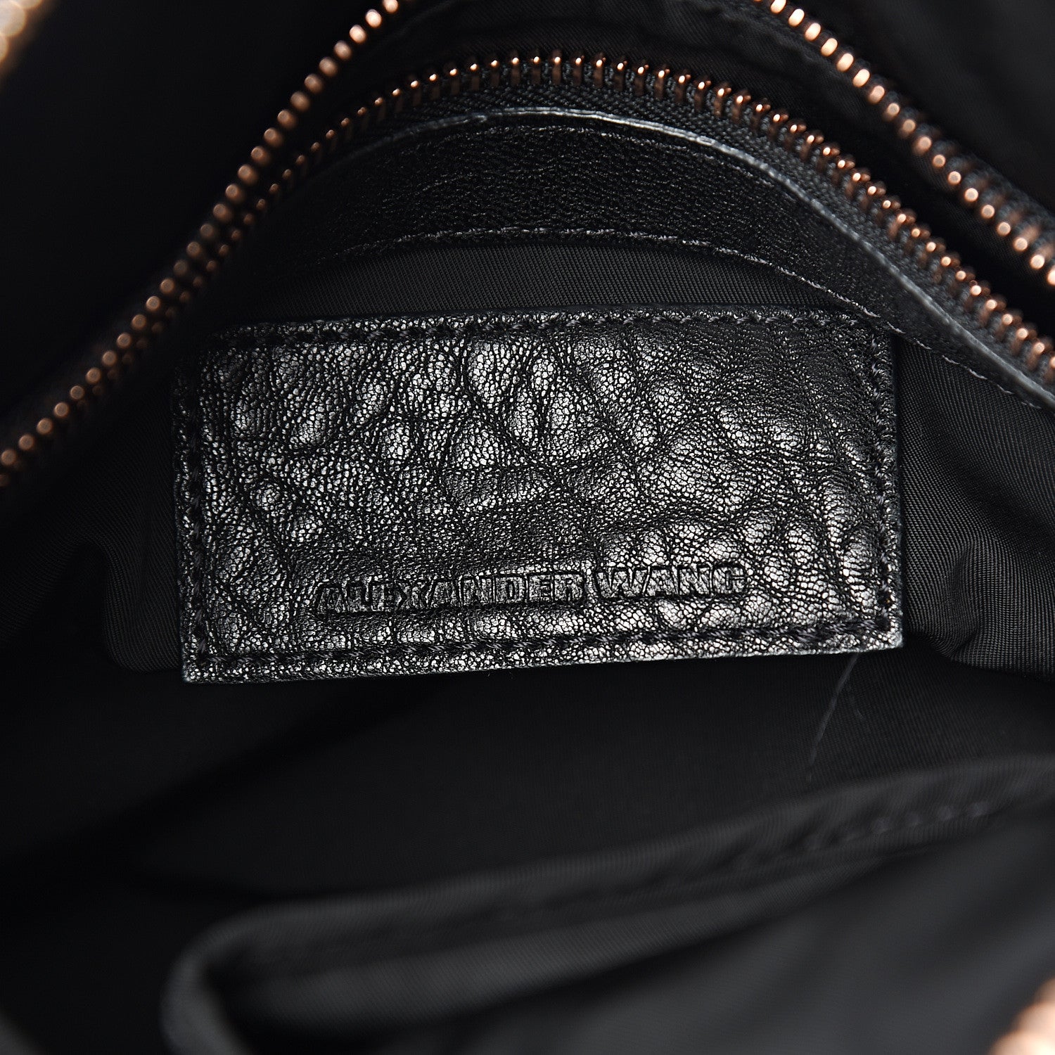 Alexander Wang Pebbled Lambskin Rocco Black Rose Gold Hardware 5 of 8