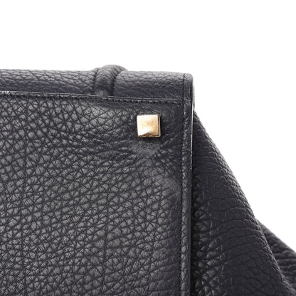 Celine Bullhide Calfskin Medium Phantom Luggage Navy Blue 11 of 15
