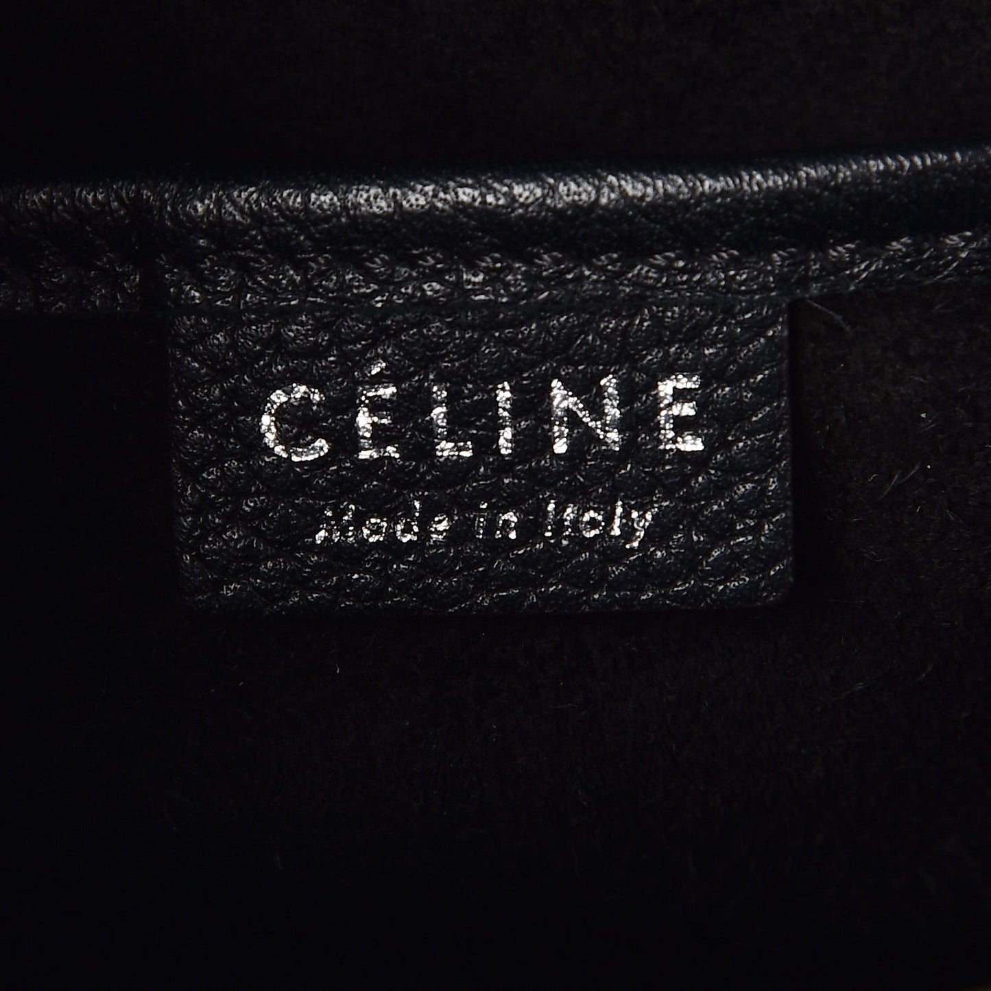 Drummed Calfskin Nano Luggage Black