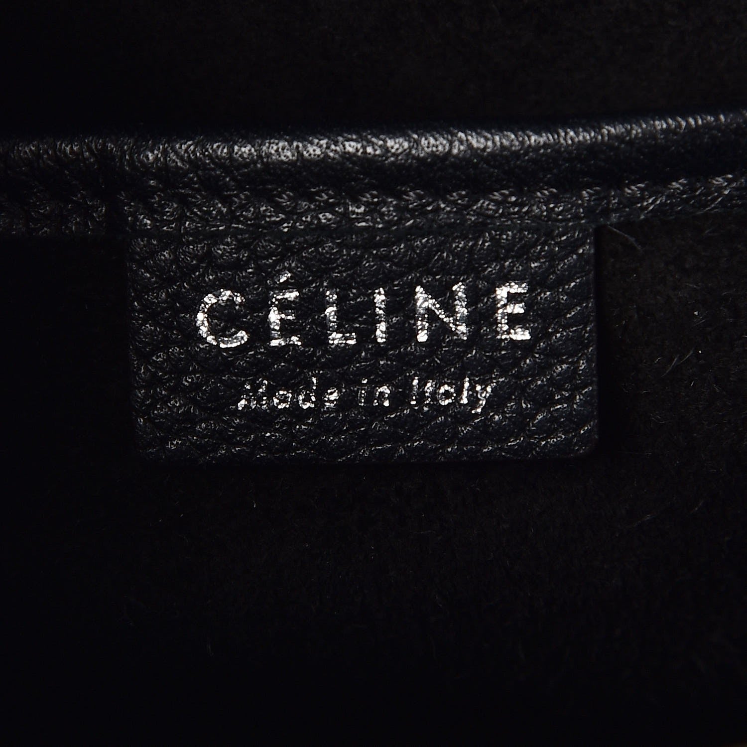 Celine Drummed Calfskin Nano Luggage Black 6 of 7