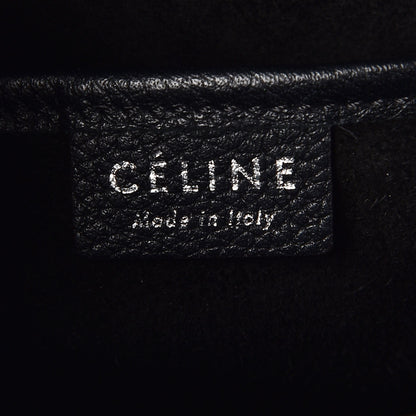 Celine Drummed Calfskin Nano Luggage Black 6 of 7