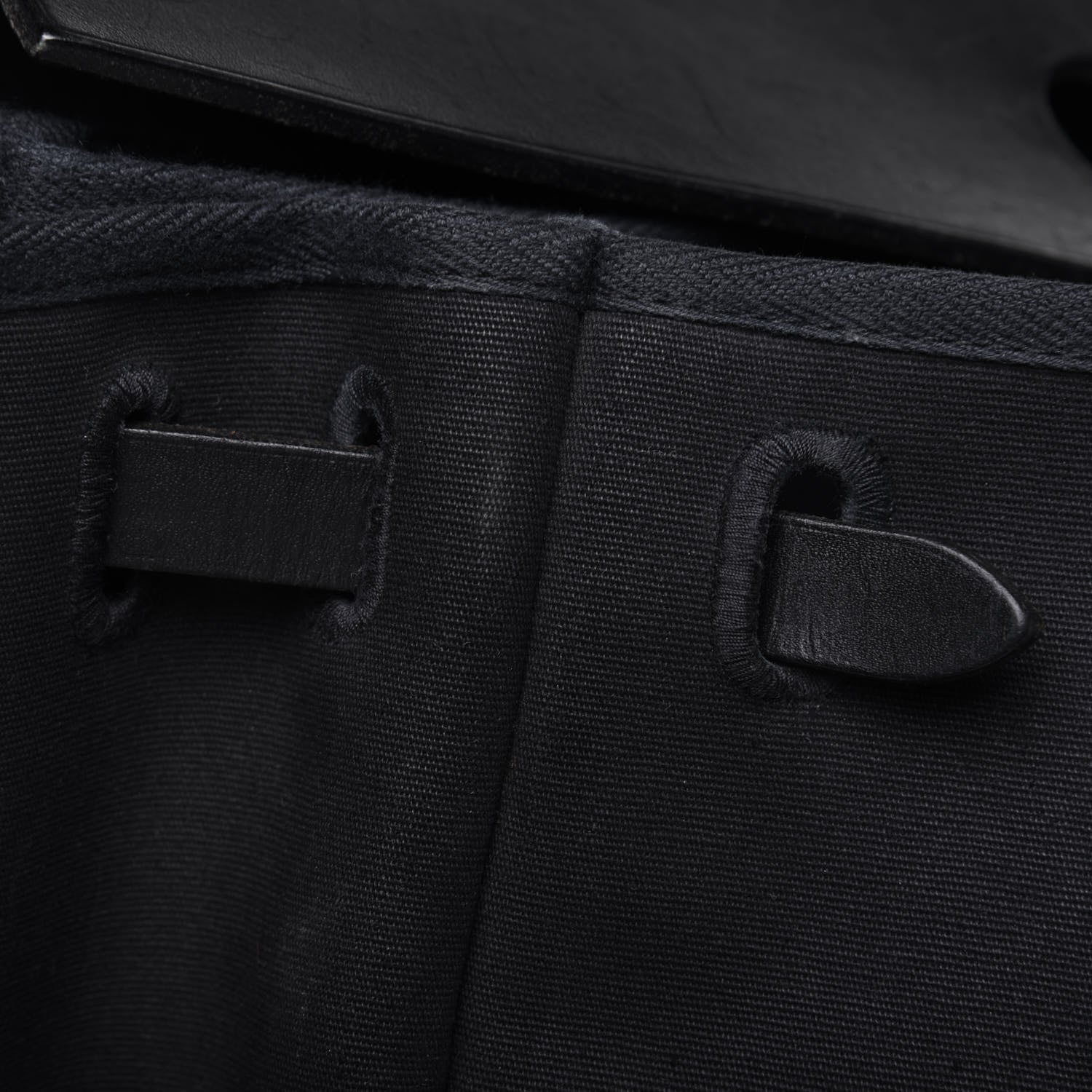 Hermes Toile Vache Calfskin Herbag 40 GM Black 17 of 30