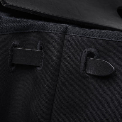 Hermes Toile Vache Calfskin Herbag 40 GM Black 17 of 30