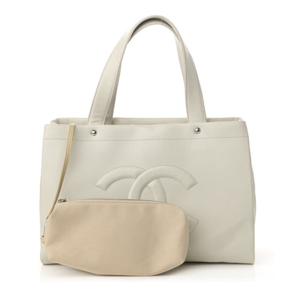 Chanel Caviar CC Tote White 1 of 16