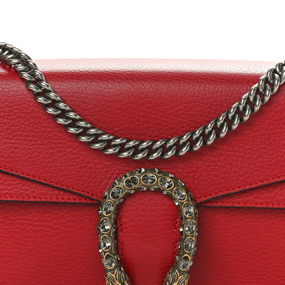Gucci Dollar Calfskin Swarovski Crystal Small Dionysus Shoulder Bag Hibiscus Red 8 of 10