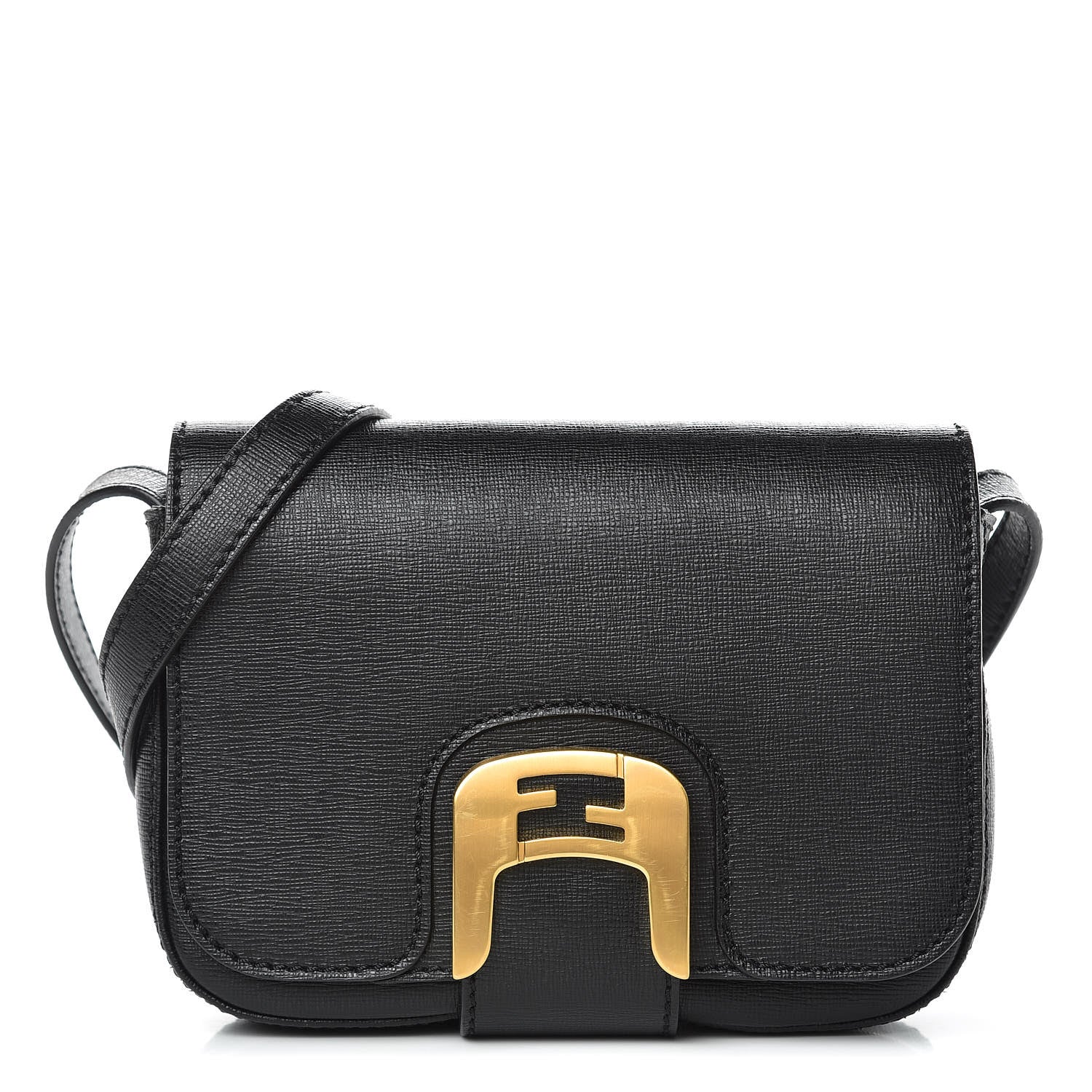Fendi Vitello Elite Small Chameleon Messenger Black 1 of 9