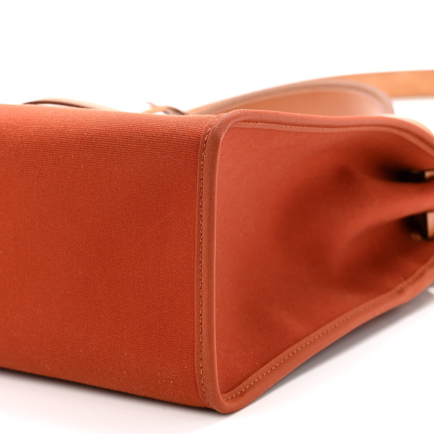 Hermes Military Toile Vache Hunter Herbag Zip 31 PM Cuivre Natural 9 of 9