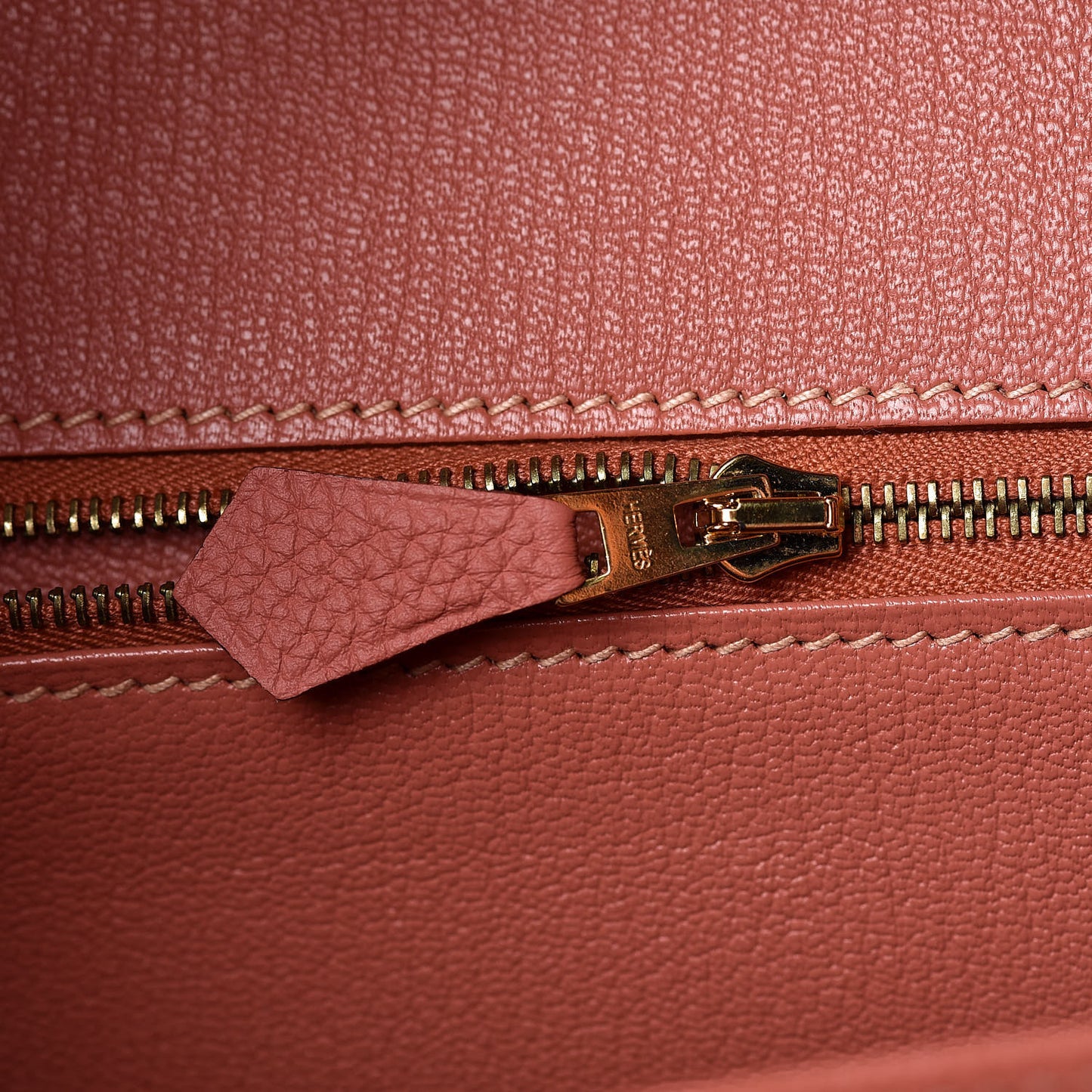 Togo Birkin 35 Rose Thé
