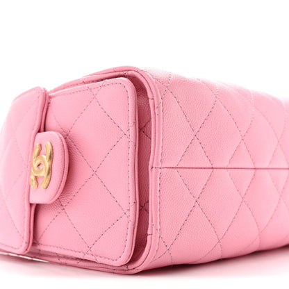 Chanel Caviar Quilted Mini Chanel 25 Handbag Pink 9 of 11