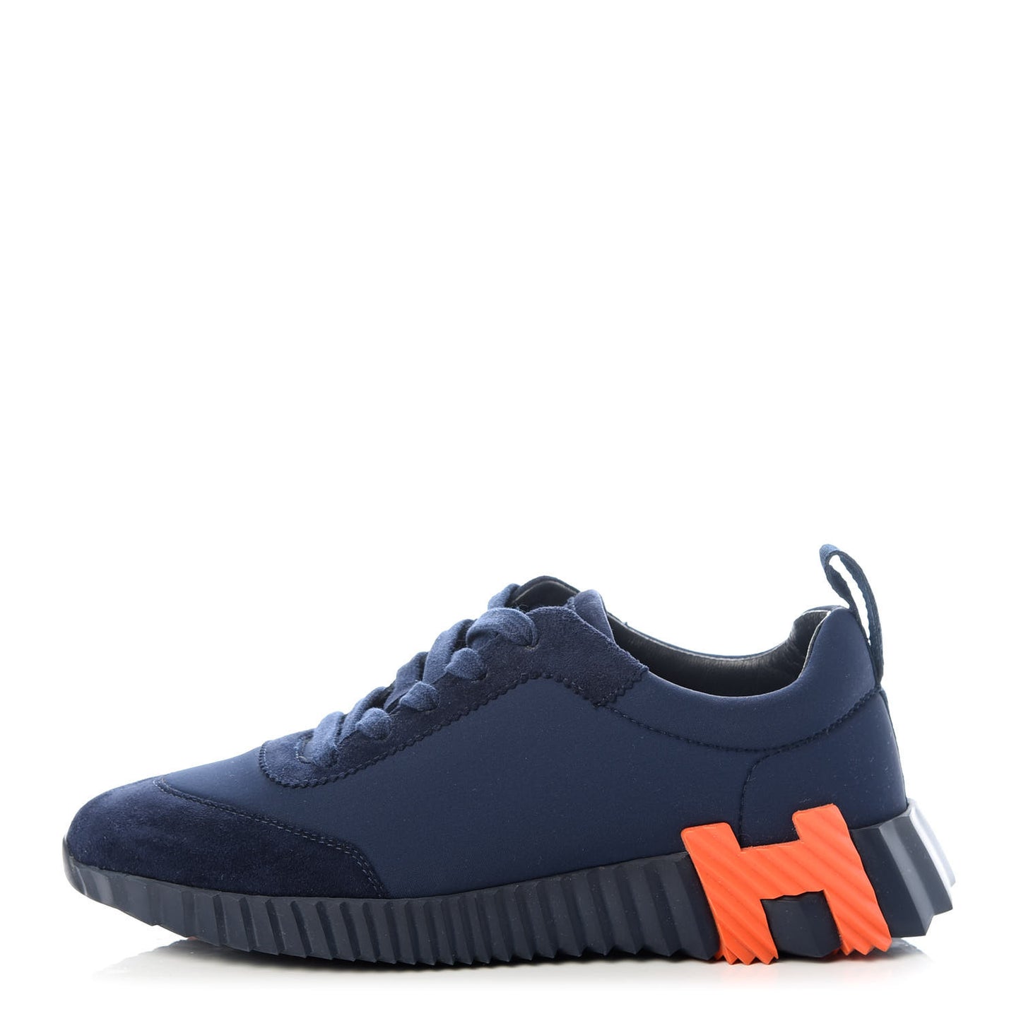 Technical Jersey Suede Goatskin Bouncing Sneakers 36 Marine