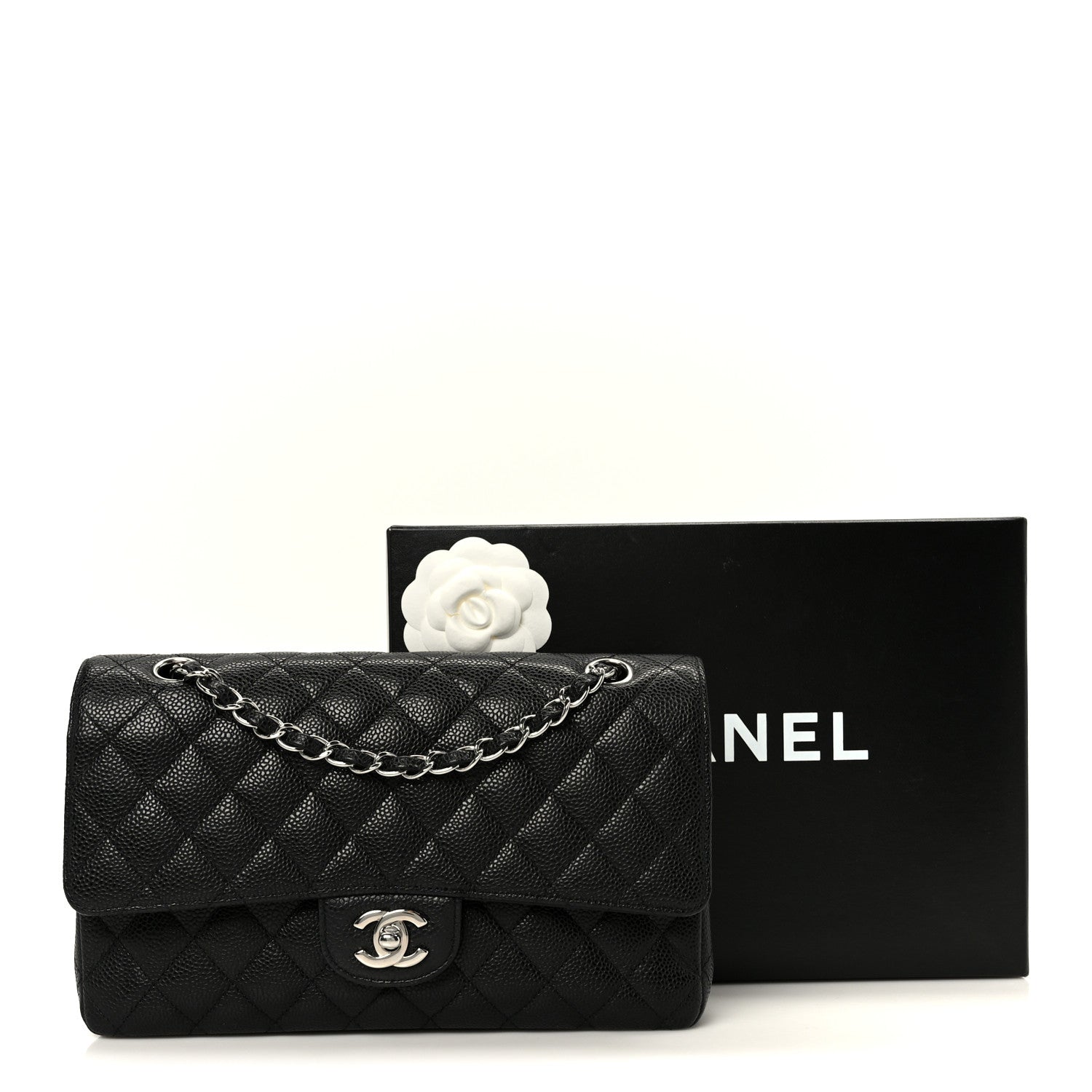 Chanel Caviar Quilted Medium Double Flap Black 12 of 12