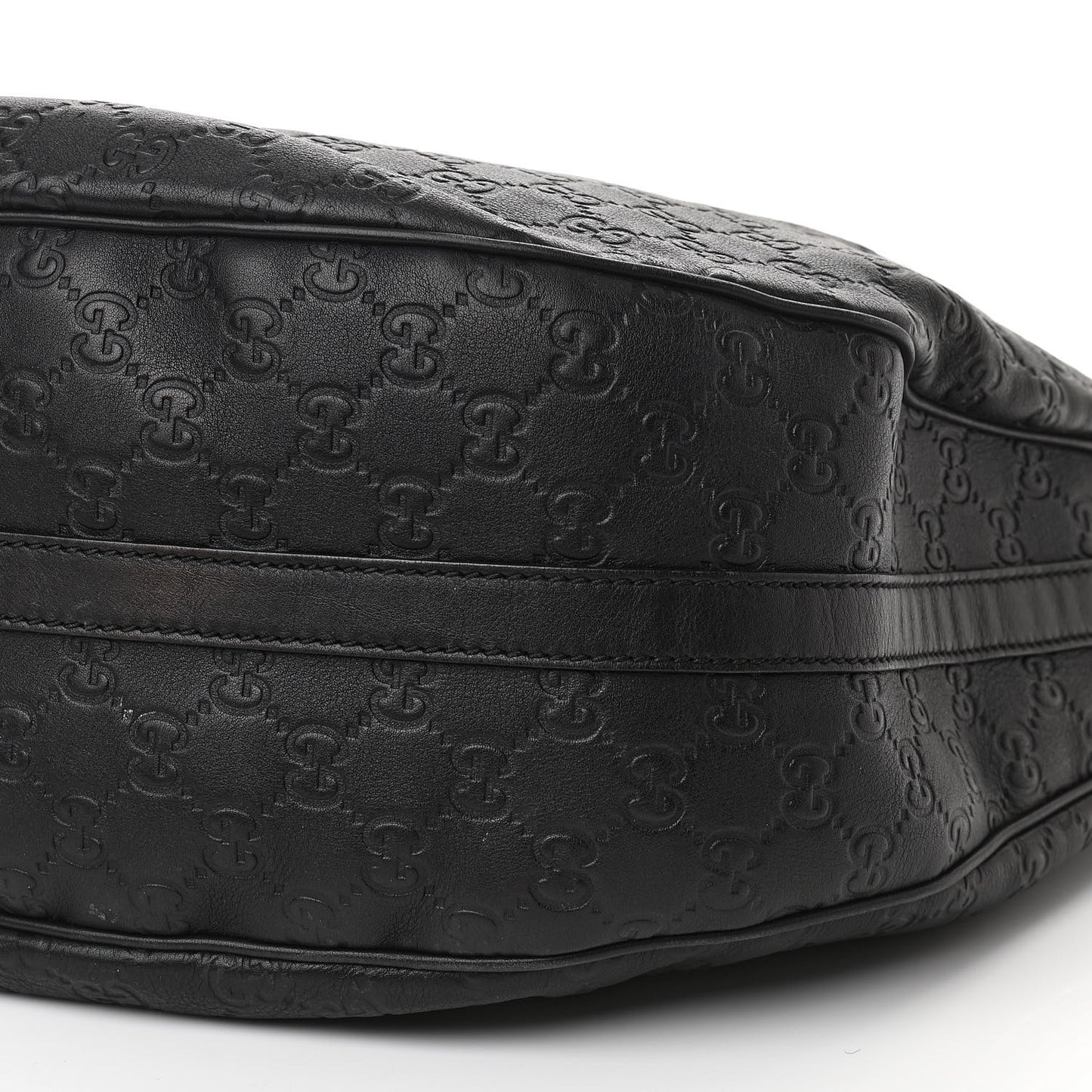 Guccissima Large GG Twins Hobo Black